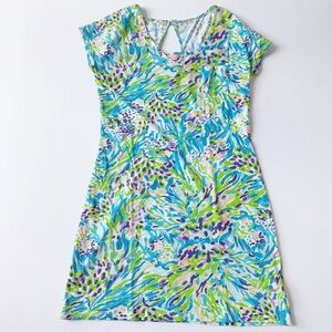 Lilly Pulitzer Daniella Dress Blue Green Sea Soirée Small
